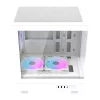 Case per computer Darkflash DB330M bianco v2 con tre ventole preinstallate, supporto micro-ATX/mATX