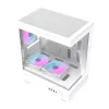 Case per computer Darkflash DB330M bianco v2 con tre ventole preinstallate, supporto micro-ATX/mATX