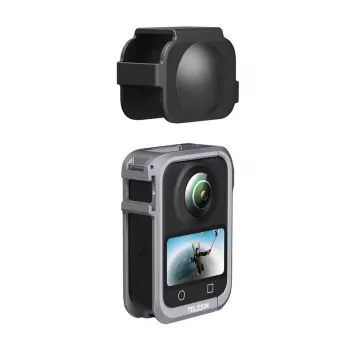 Gabbia di protezione in metallo Telesin per DJI Osmo 360 – telaio in metallo leggero, punti di fissaggio