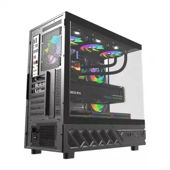 Case per computer DarkFlash DS950V con display frontale (nero) e 6 ventole preinstallate