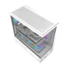Case per computer DarkFlash DS950V con display integrato, bianco, con 6 ventole