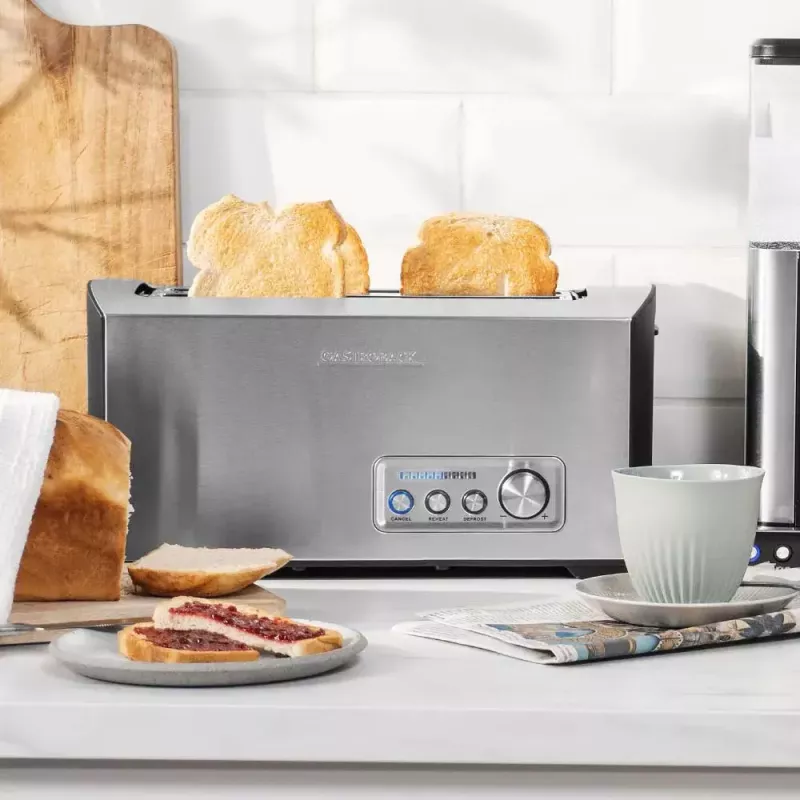 Tostapane Gastroback Design Pro 4S 2 fette 1500 W nero acciaio inox