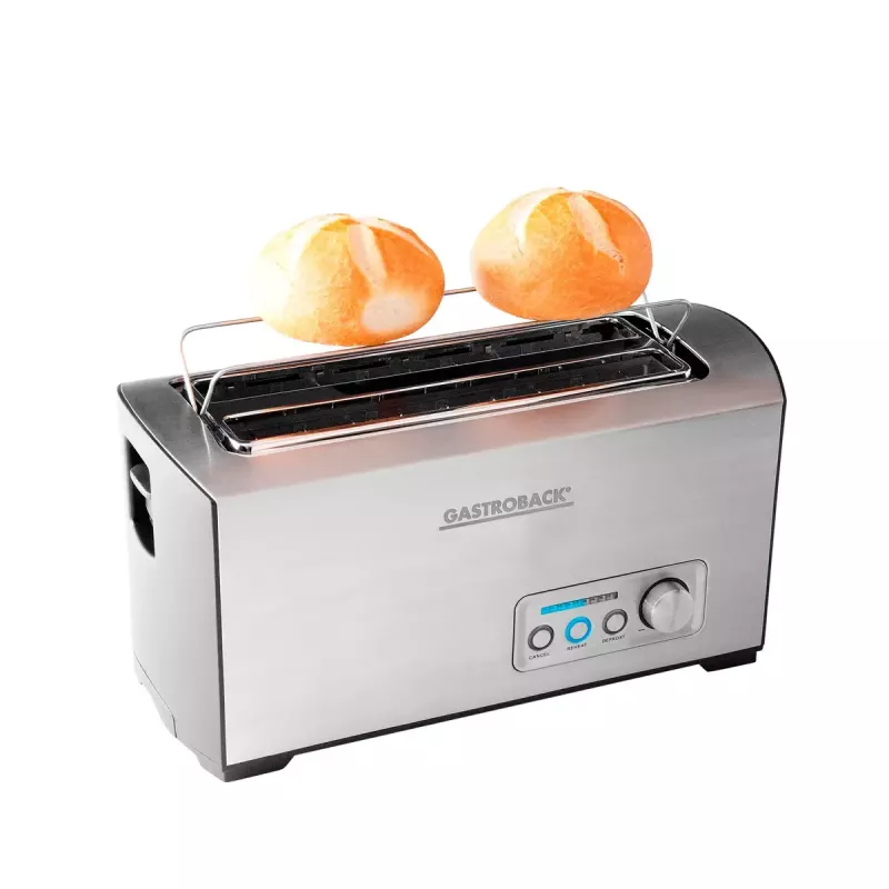Tostapane Gastroback Design Pro 4S 2 fette 1500 W nero acciaio inox