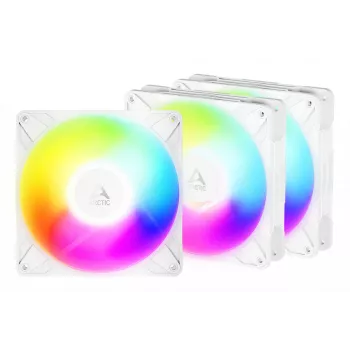 ARCTIC Freezer P14 Pro Reverse A-RGB (White) - confezione da 3 - ventola A-RGB PWM da 140 mm con splitter per cavi