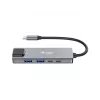 Equip adattatore multifunzione 5-in-1, 2,5GbE, USB-A x 2, USB-C x 1, USB-C, 100W USB PD