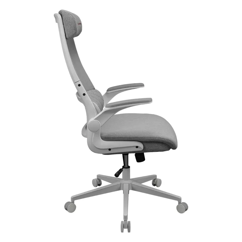 Sedia da ufficio/gaming Cougar Stryder — tessuto, bianco; larghezza 710 mm, profondità 675 mm, altezza min. 115 cm