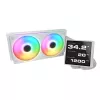 Dissipatore a liquido per CPU all-in-one Cougar Poseidon Vistek Pro 240, ARGB, ventola da 120 mm, bianco