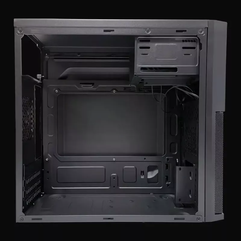 Case PC Micro Tower LC-Power 2004MB-V3, Micro-ATX/Mini-ITX, nero, alimentatore in alto, supporta 2×3,5