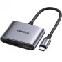 Lettore di schede Ugreen 80798 USB 3.2 Gen 1 (3.1 Gen 1) Type-C grigio