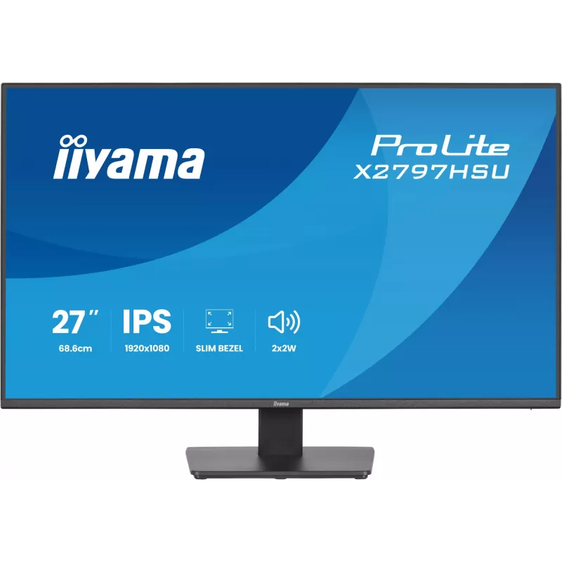 Monitor per computer IIYAMA ProLite X2797HSU-B1 27 inch (68,6 cm) Full HD 1920×1080 LED opaco 4 ms USB 3.2 Gen 1 altoparlanti VESA nero