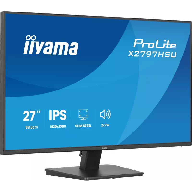 Monitor per computer IIYAMA ProLite X2797HSU-B1 27 inch (68,6 cm) Full HD 1920×1080 LED opaco 4 ms USB 3.2 Gen 1 altoparlanti VESA nero