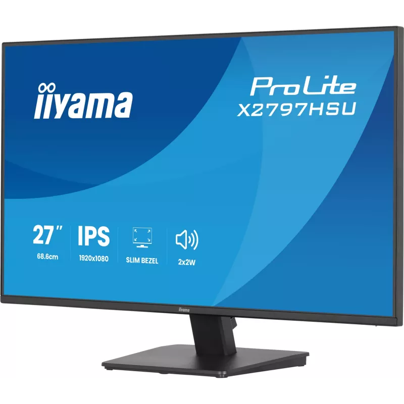 Monitor per computer IIYAMA ProLite X2797HSU-B1 27 inch (68,6 cm) Full HD 1920×1080 LED opaco 4 ms USB 3.2 Gen 1 altoparlanti VESA nero