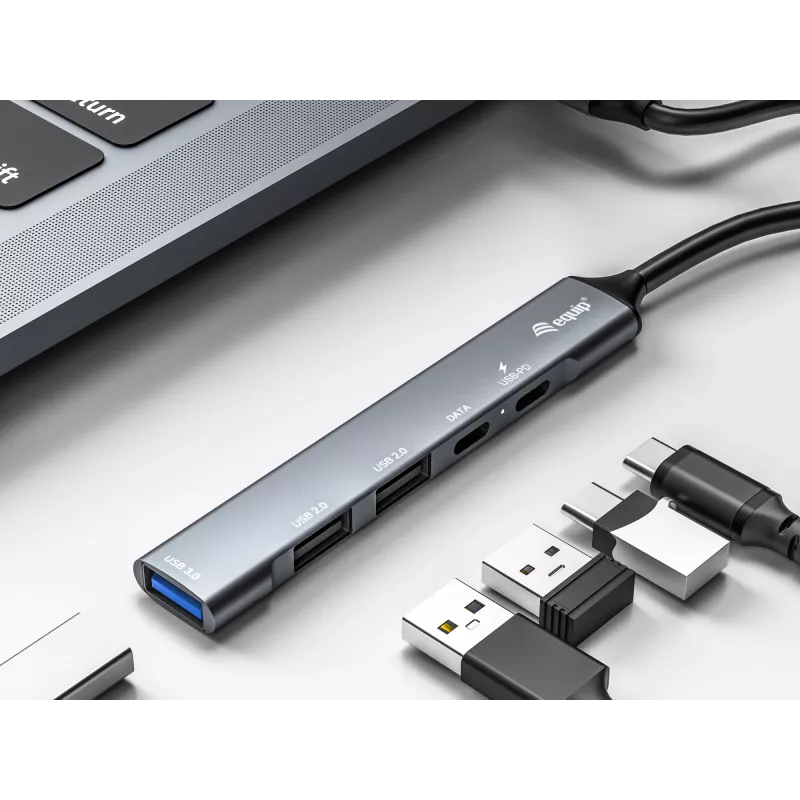 Equip Hub USB 3.0/2.0 a 5 porte con USB-C PD