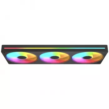 Cougar Unity360-FB Single-Frame 360 ARGB PWM Forward, 120mm×3, 700–2500 RPM, FDB, 5.4 mmH2O, nero