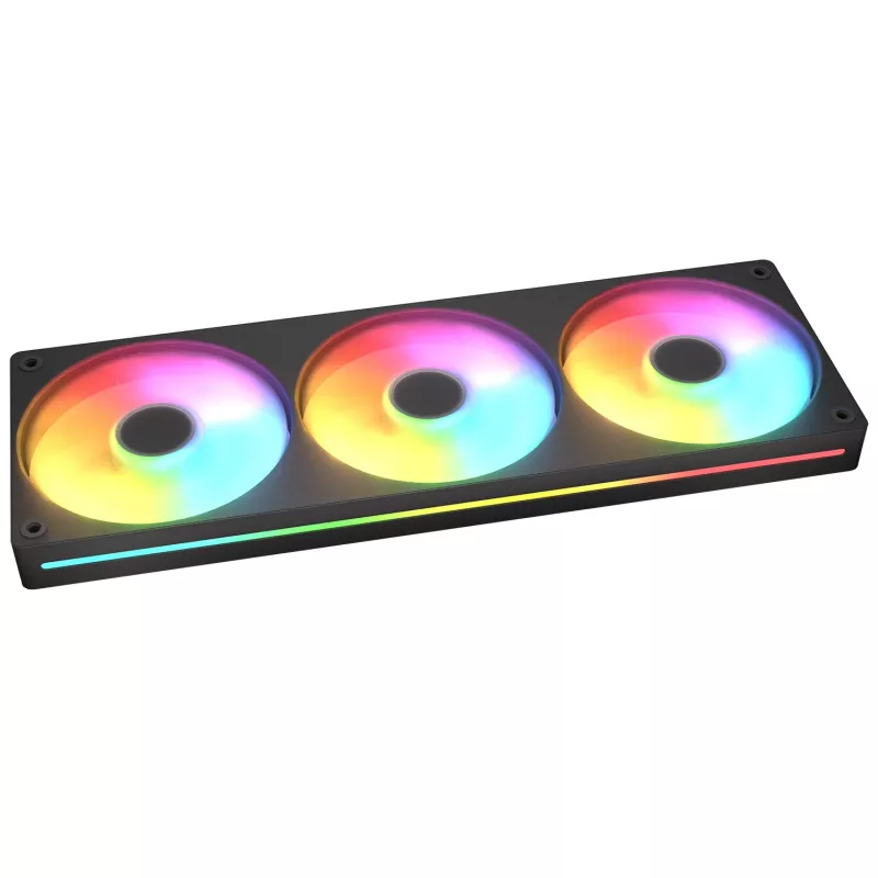 Cougar Unity360-FB Single-Frame 360 ARGB PWM Forward, 120mm×3, 700–2500 RPM, FDB, 5.4 mmH2O, nero