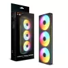 Cougar Unity360-FB Single-Frame 360 ARGB PWM Forward, 120mm×3, 700–2500 RPM, FDB, 5.4 mmH2O, nero