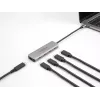 Hub USB DeLOCK 5 Gbps 4 porte USB Type-C grigio metallo