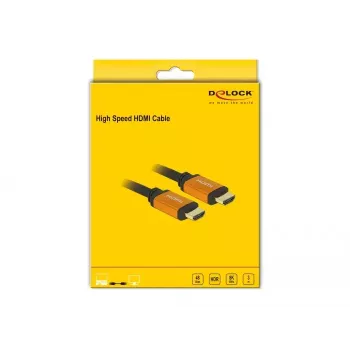 Cavo HDMI DeLOCK 86987 3 m HDMI Type-A Standard nero giallo