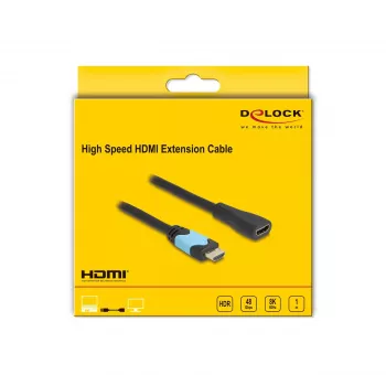 Prolunga HDMI High Speed DeLOCK 48 Gbit/s 8K 60 Hz 1 m