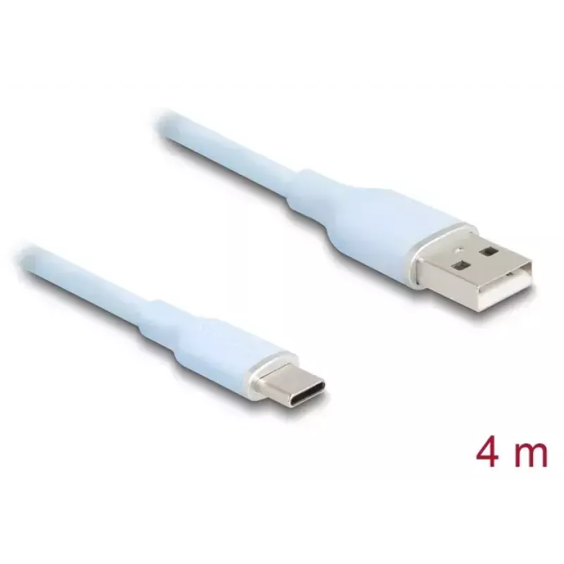 Cavo USB DeLOCK USB 2.0 4 m USB A USB C blu 81224