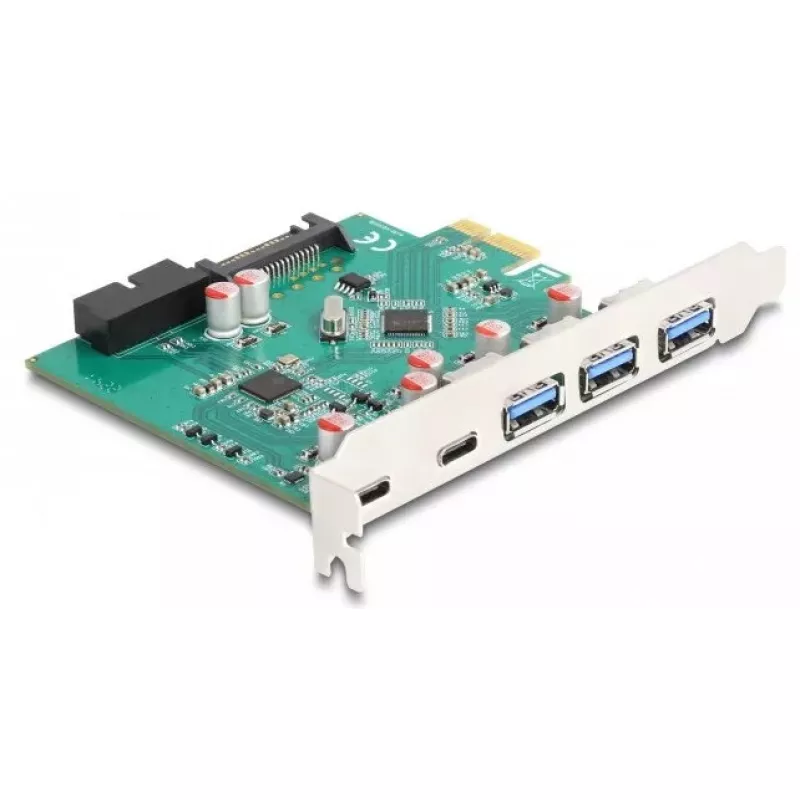 Scheda PCI Express x1 DeLOCK USB 5 Gbps 3x Type-A 2x Type-C 1x header