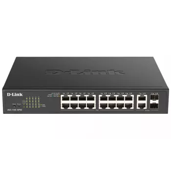 D-Link DGS-1100-18PV2 switch di rete Managed L2 Gigabit Ethernet (10/100/1000) Power over Ethernet (PoE) 1U nero
