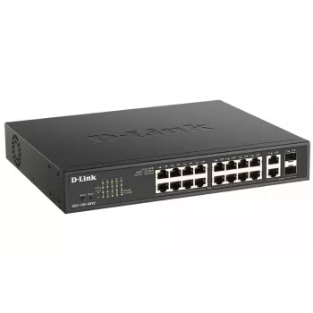 D-Link DGS-1100-18PV2 switch di rete Managed L2 Gigabit Ethernet (10/100/1000) Power over Ethernet (PoE) 1U nero