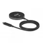 Pad di ricarica wireless CLUB3D CAC-3027 Qi2 25W pad magnetico compatibile MagSafe, caricabatterie DC per interni, cavo 1 m, nero