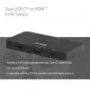 Switch KVM club 3d Dual USB-C a HDMI, 2 porte, 4K UHD 3840x2160, console USB-C, 65W PD, nero