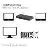 Switch KVM club 3d Dual USB-C a HDMI, 2 porte, 4K UHD 3840x2160, console USB-C, 65W PD, nero