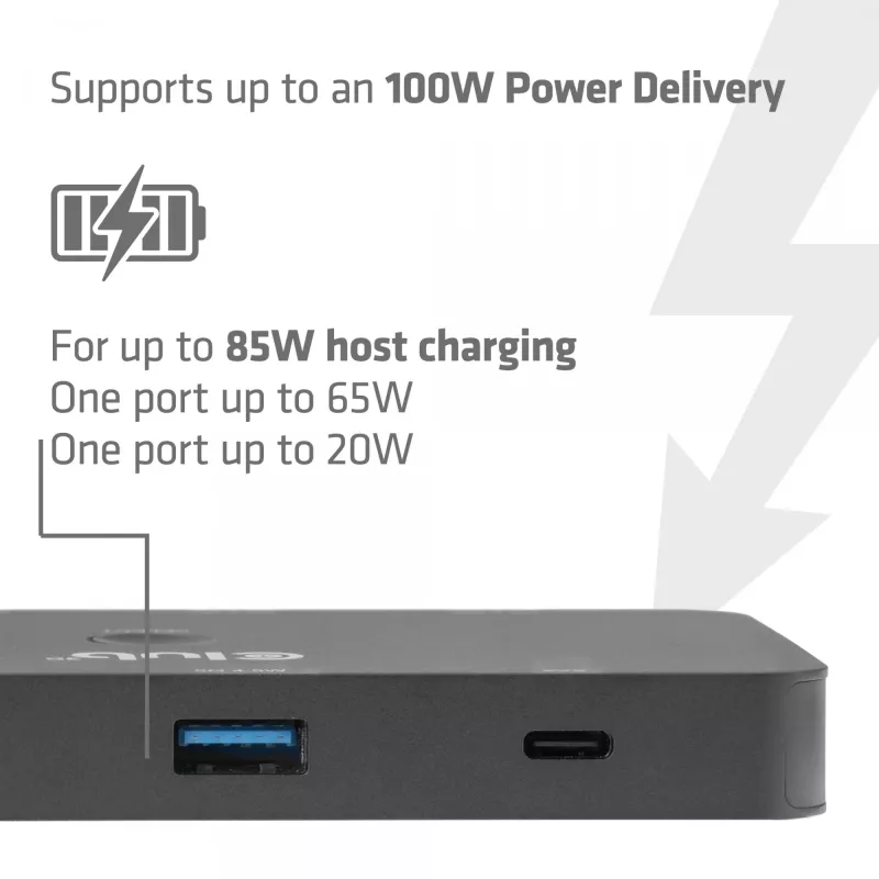 Switch KVM club 3d Dual USB-C a HDMI, 2 porte, 4K UHD 3840x2160, console USB-C, 65W PD, nero