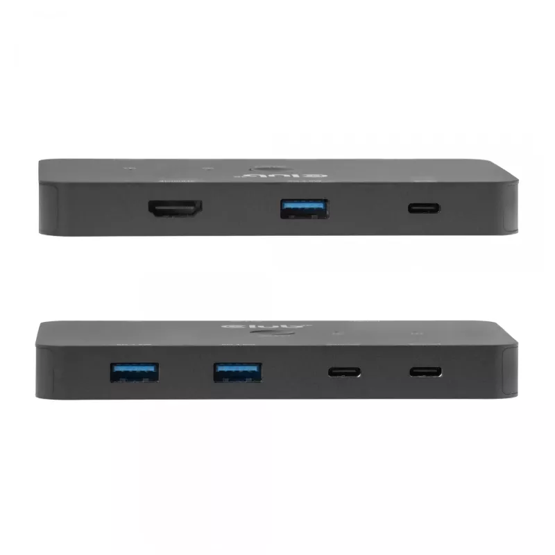 Switch KVM club 3d Dual USB-C a HDMI, 2 porte, 4K UHD 3840x2160, console USB-C, 65W PD, nero