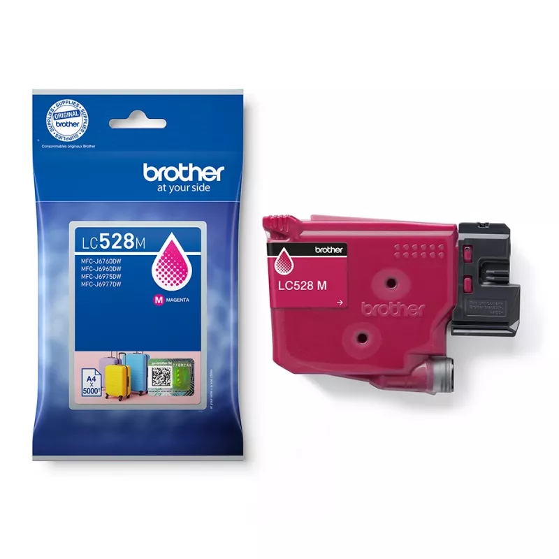 Cartuccia d'inchiostro Brother LC528M originale magenta, confezione singola, resa 5000 pagine
