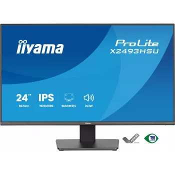 Monitor IIYAMA X2493HSU-B1 24 pollici (60,5 cm) IPS 16:10 HDMI DisplayPort 2×USB