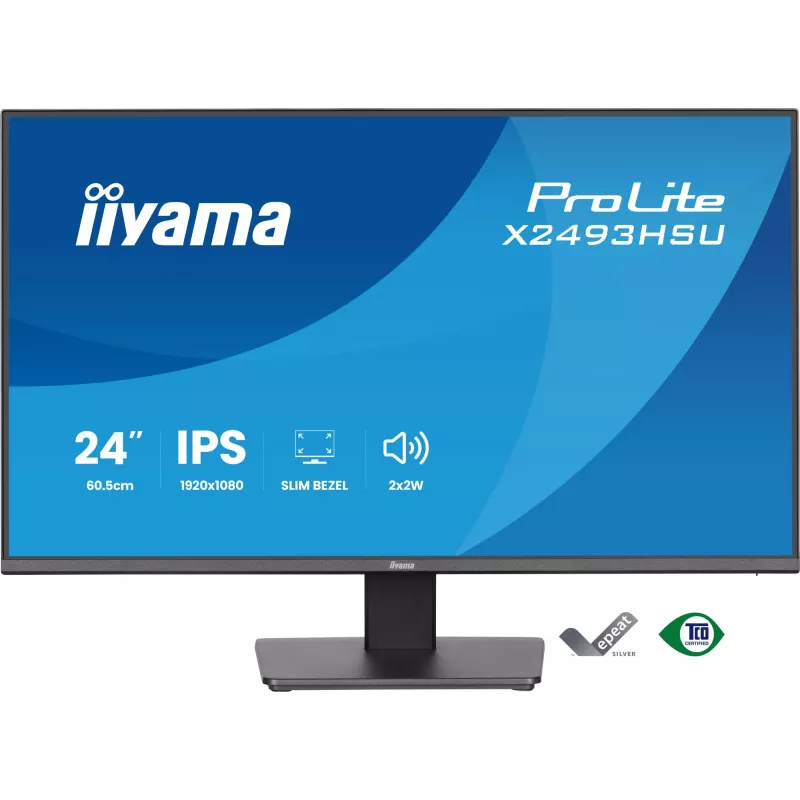 Monitor IIYAMA X2493HSU-B1 24 pollici (60,5 cm) IPS 16:10 HDMI DisplayPort 2×USB