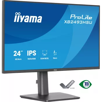 Monitor per computer IIYAMA ProLite XB2493HSU-B1 60,5 cm (23,8 pollici) Full HD IPS LED, 1920×1080, 1 ms, angolo di visuale 178°, hub USB, altoparlanti, nero