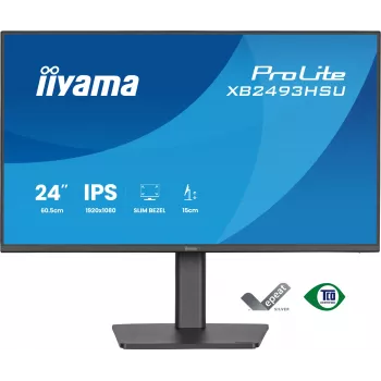 Monitor per computer IIYAMA ProLite XB2493HSU-B1 60,5 cm (23,8 pollici) Full HD IPS LED, 1920×1080, 1 ms, angolo di visuale 178°, hub USB, altoparlanti, nero