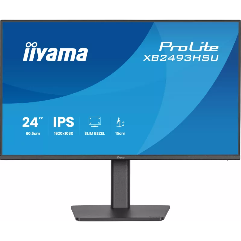 Monitor per computer IIYAMA ProLite XB2493HSU-B1 60,5 cm (23,8 pollici) Full HD IPS LED, 1920×1080, 1 ms, angolo di visuale 178°, hub USB, altoparlanti, nero