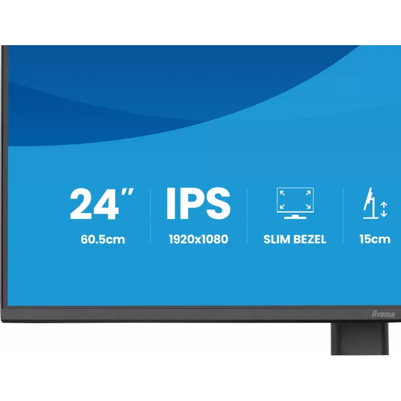 Monitor per computer IIYAMA ProLite XB2493HSU-B1 60,5 cm (23,8 pollici) Full HD IPS LED, 1920×1080, 1 ms, angolo di visuale 178°, hub USB, altoparlanti, nero