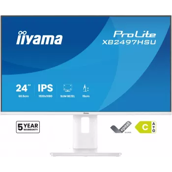 iiyama ProLite XB2497HSU-W1 monitor per computer 60,5 cm (23,8 pollici) 1920 x 1080 pixel Full HD LED bianco
