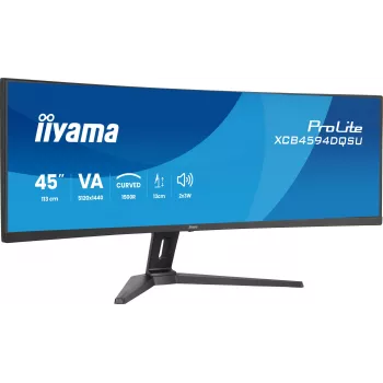Monitor per computer IIYAMA XCB4594DQSU-B1 44 pollici (111,8 cm) Curved Dual QHD 5120×1440 VA LED, 2 ms, USB-C, USB 3.2, VESA, altoparlanti