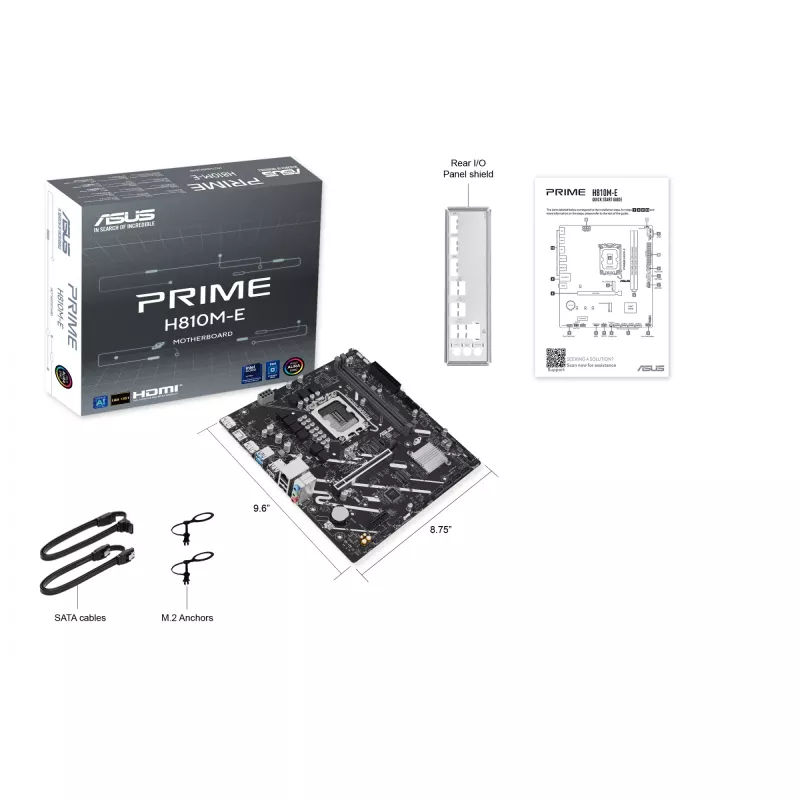 ASUS PRIME H810M-E-CSM scheda madre LGA1851 Intel H810 mATX, 2×DDR5, 2×DisplayPort, 1×HDMI