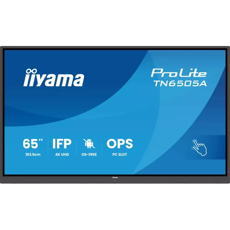 iiyama TN6505A-B1AG display signage schermo piatto interattivo 163,8 cm (64,5 inch) 500 cd/m² 4K Ultra HD nero touchscreen