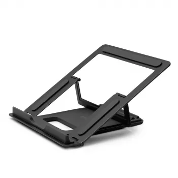 Lindy supporto per laptop quadrato pieghevole, braccio per laptop, nero, argento, alluminio, gomma, 10 kg, RoHS, REACH e California Proposition 65, 90 - 113 mm