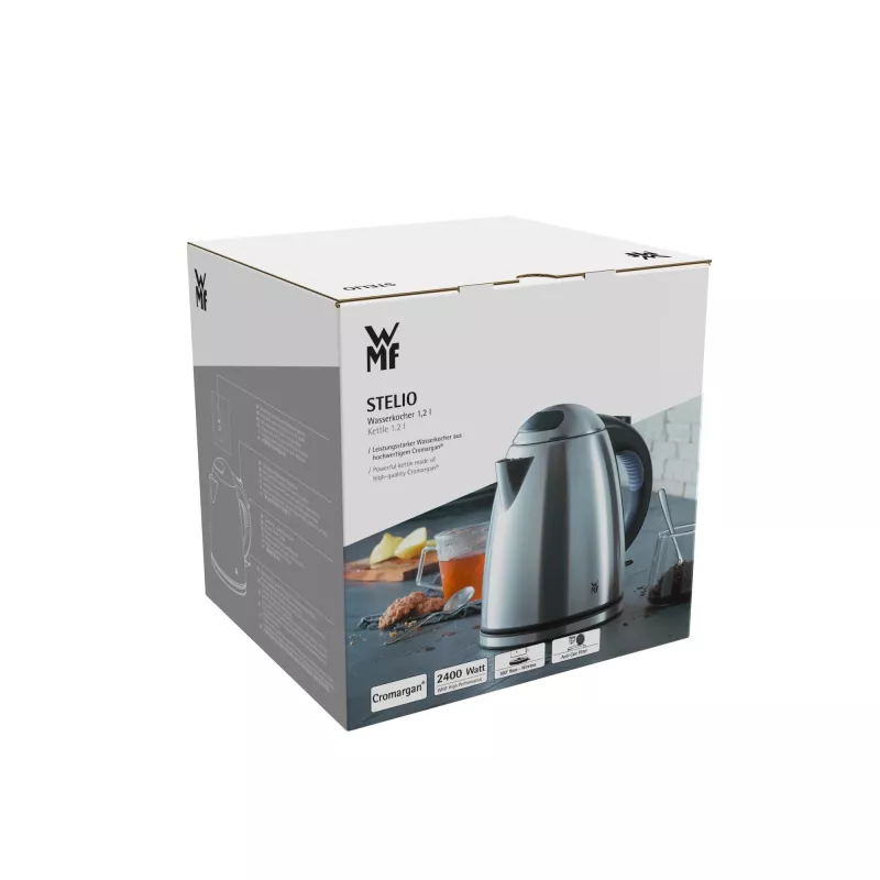 WMF Stelio 0413010012 Bollitore 1,2 l 2400 W nero, acciaio inox