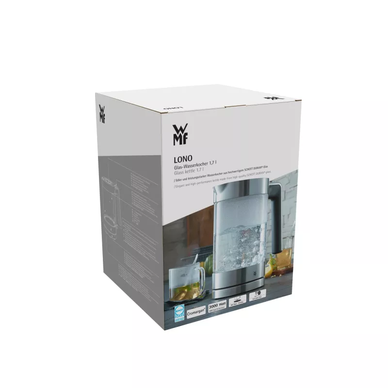 WMF Lono 0413150011 bollitore elettrico 1,7 l 3000 W cromo, trasparente