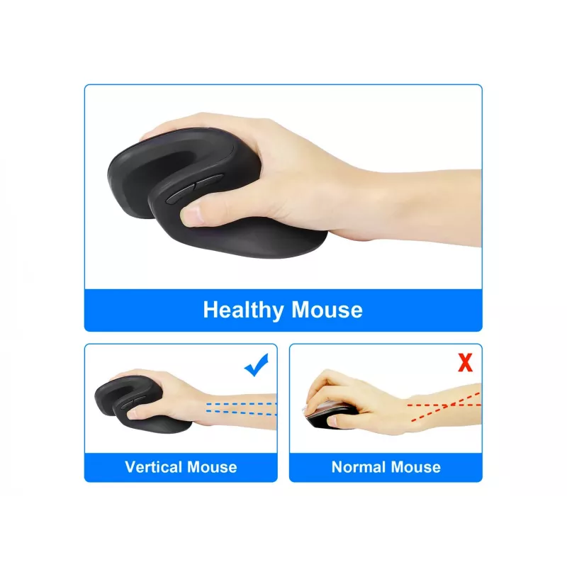 Equip 245119 mouse universale per destrimani USB Type-A + USB Type-C ottico 7200 DPI