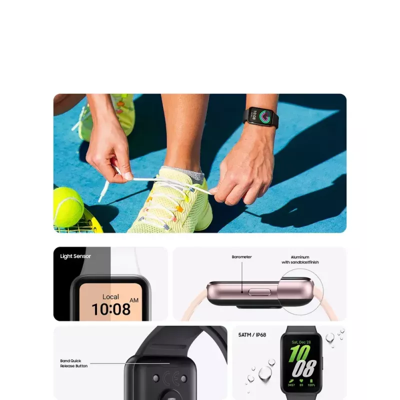 Samsung Galaxy Fit3 4,06 cm (1,6 pollici) AMOLED 40 mm digitale 256 x 402 pixel touchscreen argento