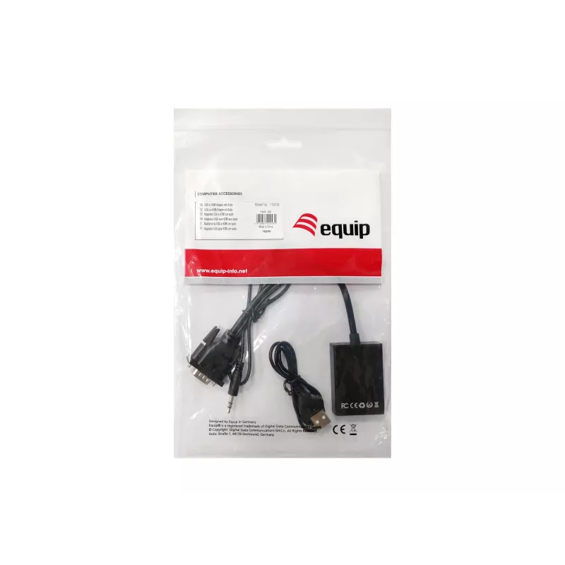 Adattatore VGA-HDMI con audio Equip 119038
