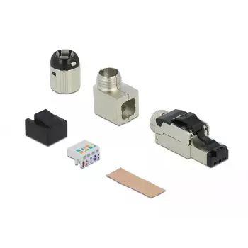 Connettore RJ45 per cablaggio in campo Cat.6A metallo angolare DeLOCK 86289